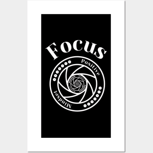 Focus White Illusion Design Posters and Art